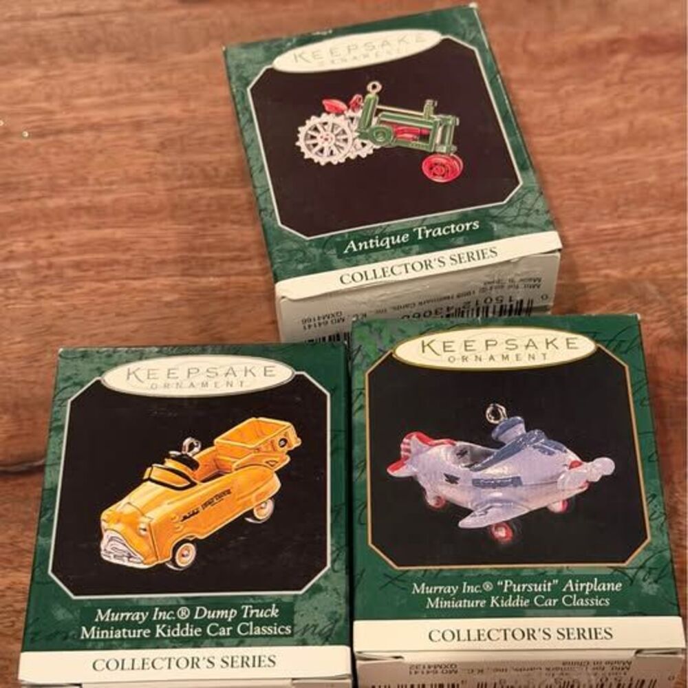 Hallmark Keepsake Miniature Kiddie Car Classics & Antique Tractors Ornaments - S